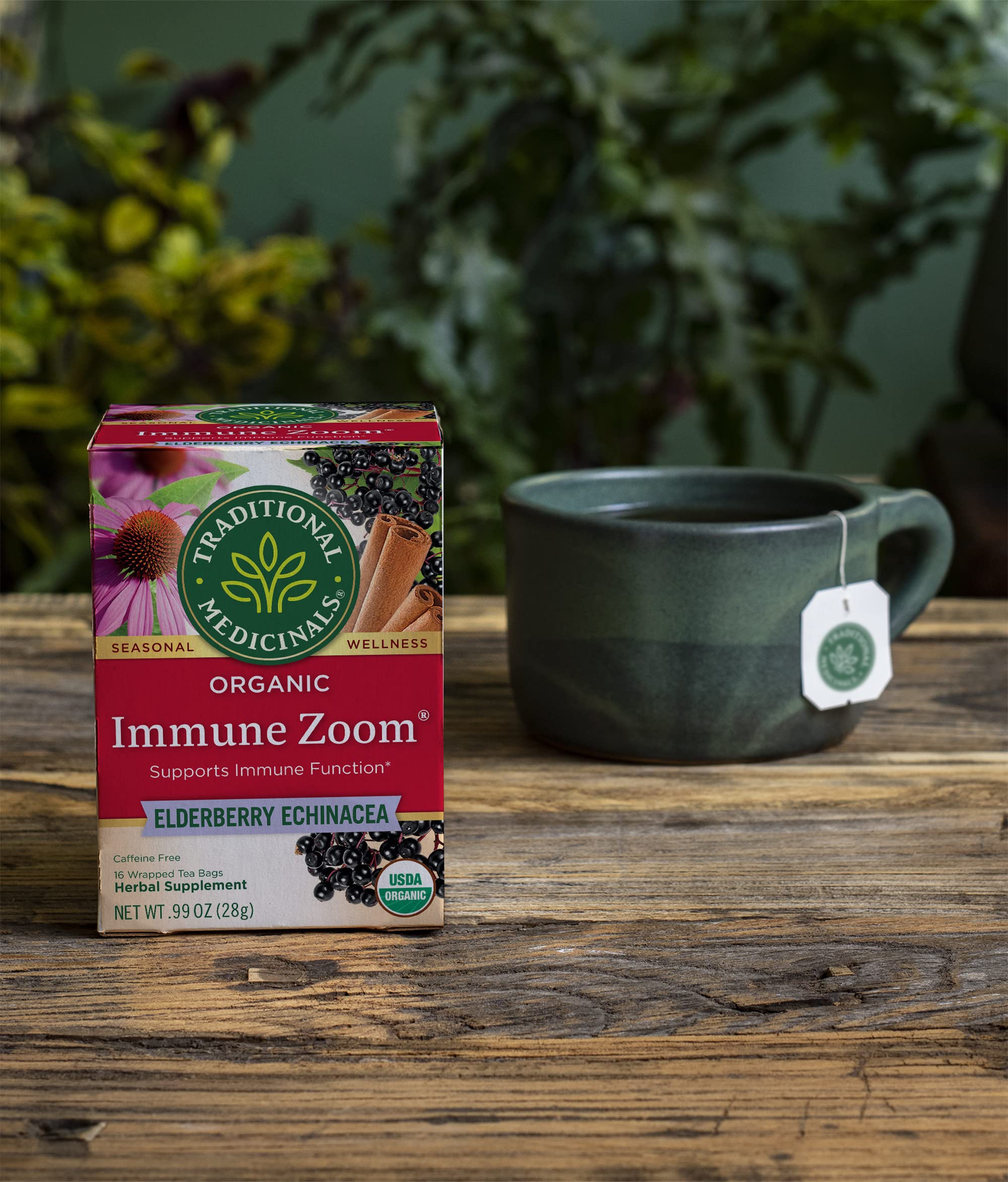 Traditional Medicinals, Organic Immune Zoom Echinacea Elderberry Tea Immune Elderberry, 16 Count (Pack of 2) - Image 5