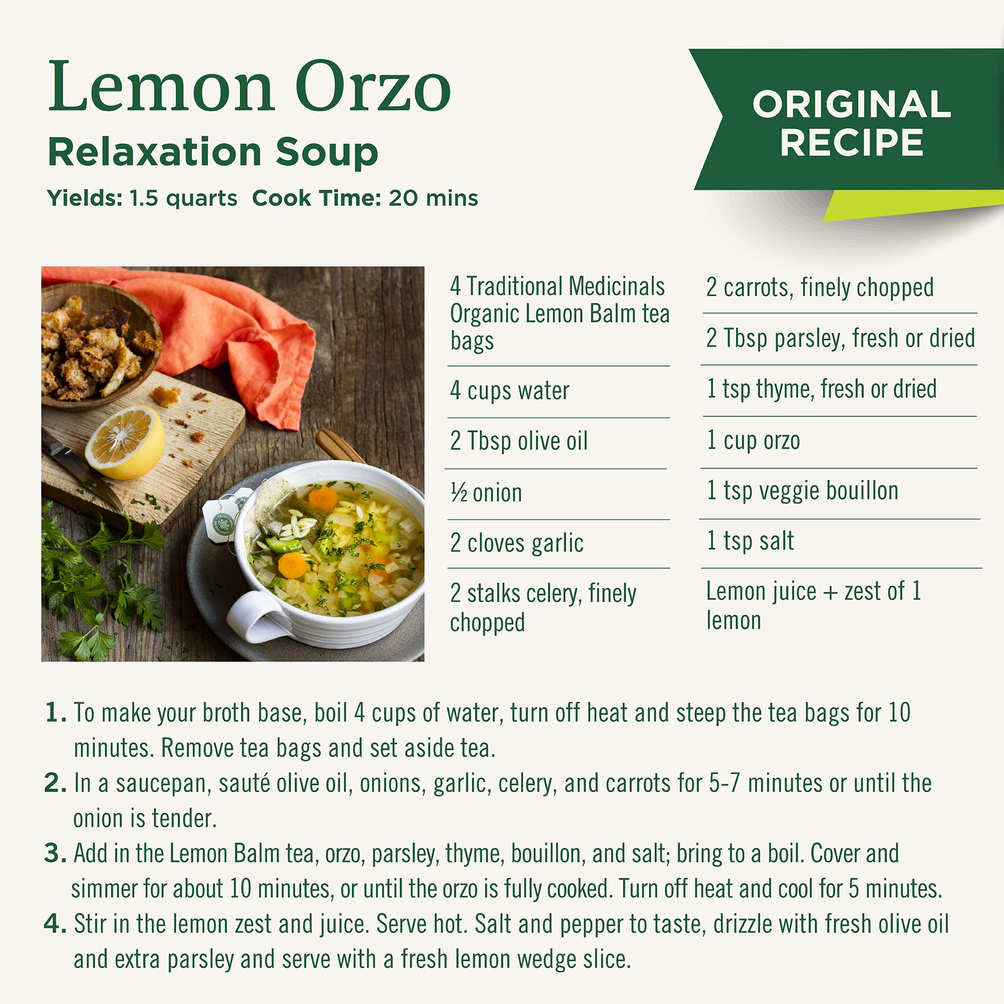 Traditional Medicinals Organic, Lemon Balm - Supports Stress Relief & Digestive Health - Kosher, Non-GMO, Caffeine-Free, Compostable - 16 Tea Bags - Image 10