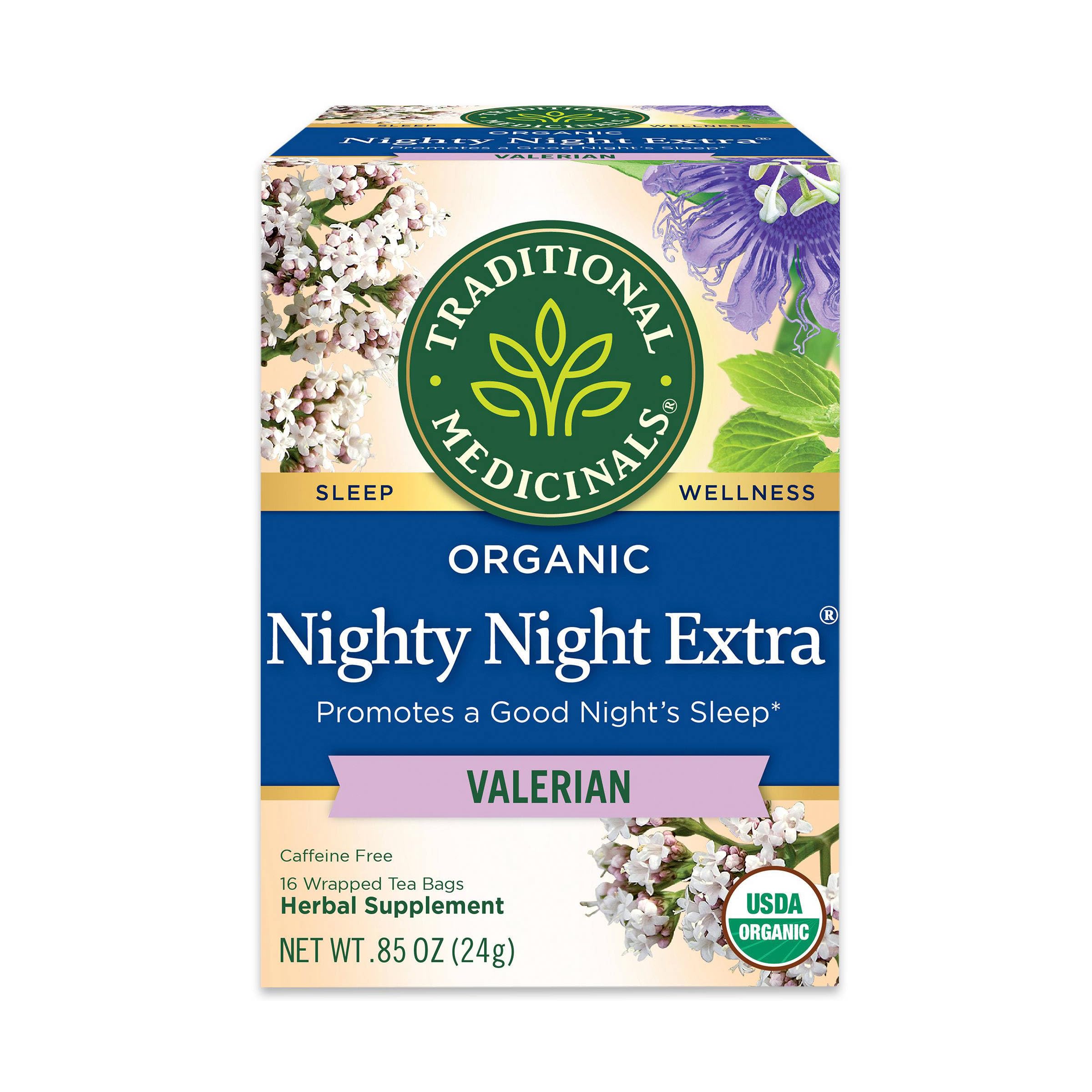 Traditional Medicinals Organic Nighty Night Extra Tea With Valerian Root for Relaxation, 16 Tea Bags (Pack of 1) - Image 5