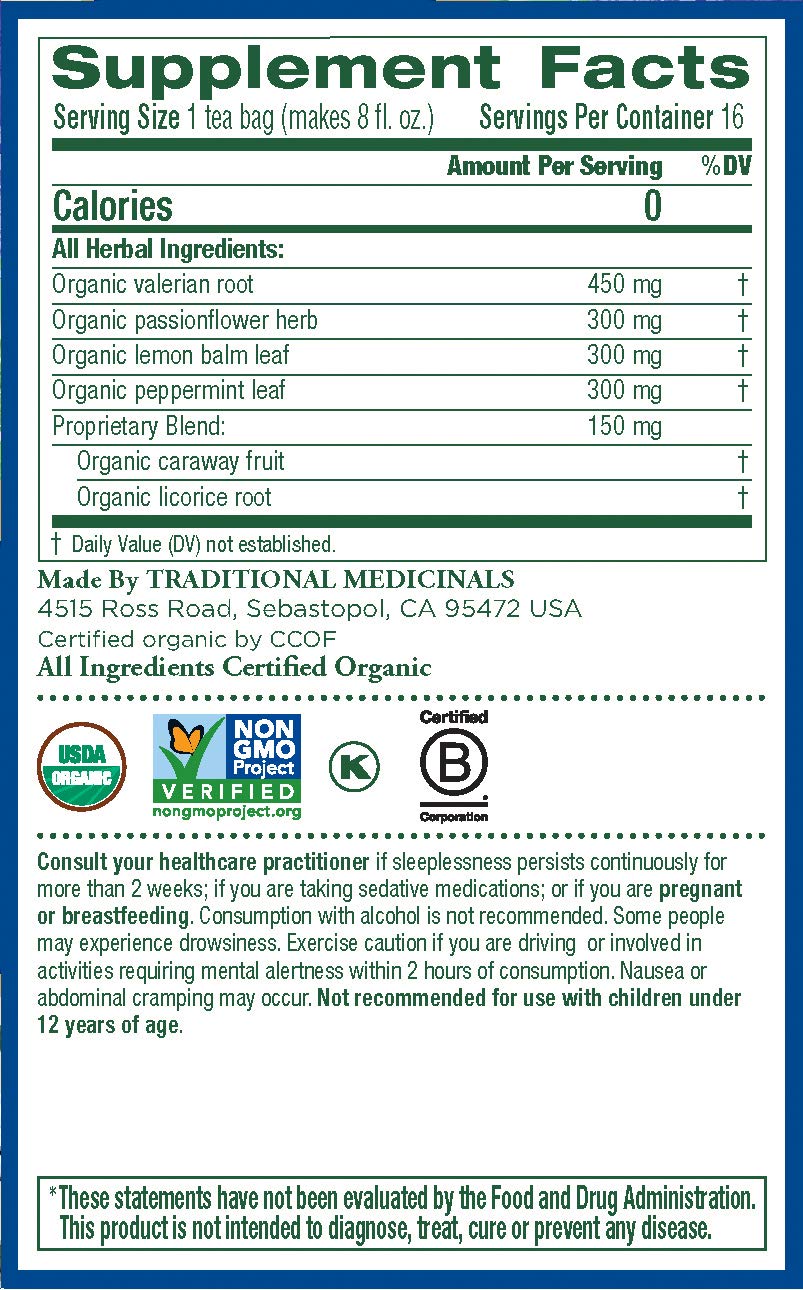 Traditional Medicinals Organic Nighty Night Extra Valerian Relaxation Tea, 16 Tea Bags (Pack of 1) - Image 5