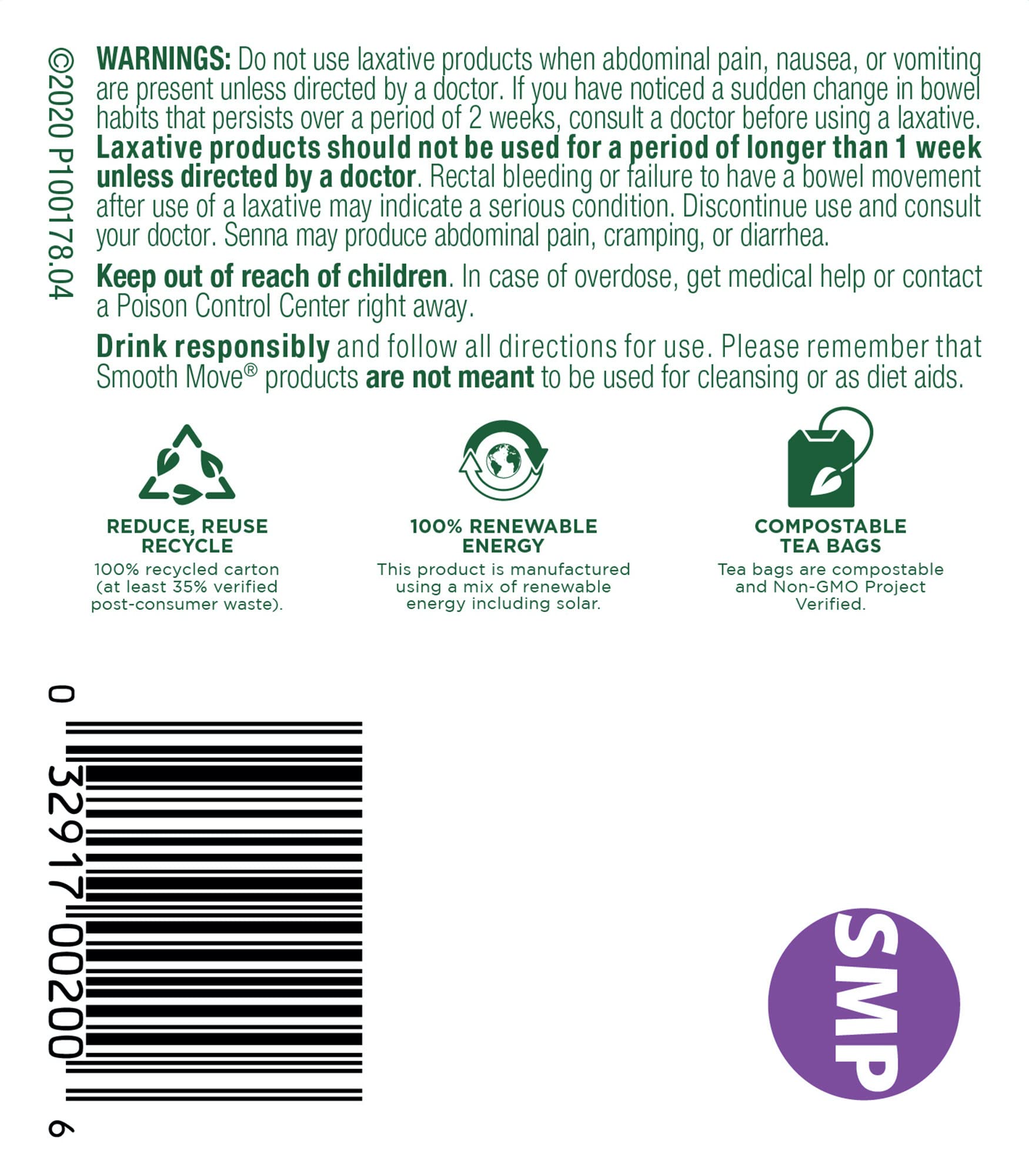 Traditional Medicinals Organic Smooth Move Peppermint Laxative Tea, 16 Tea Bags (Pack of 1) - Image 4