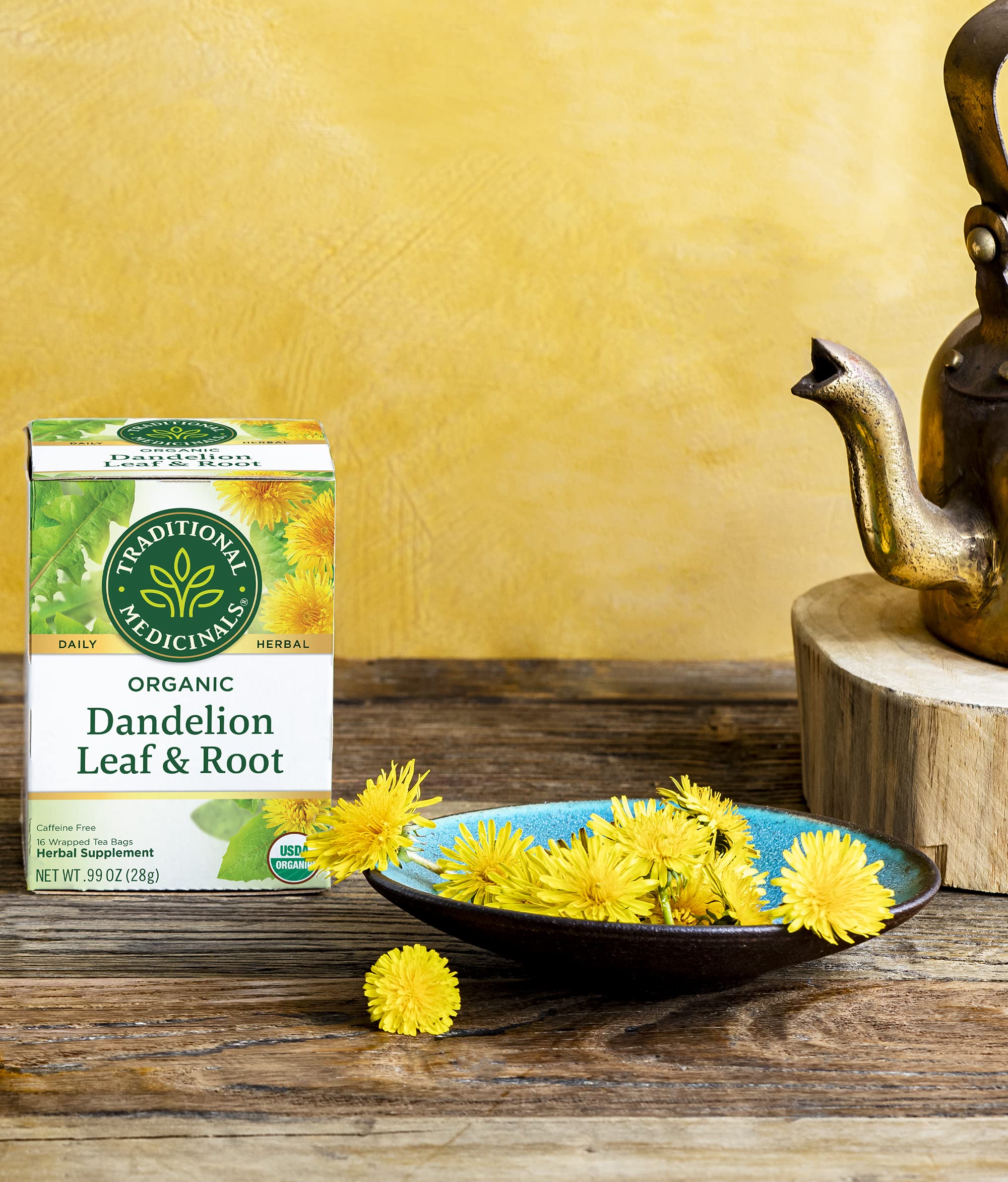 Traditional Medicinals Tea, Organic Dandelion Leaf & Root, Supports Kidney Function & Healthy Digestion, 16 Tea Bags - Image 8