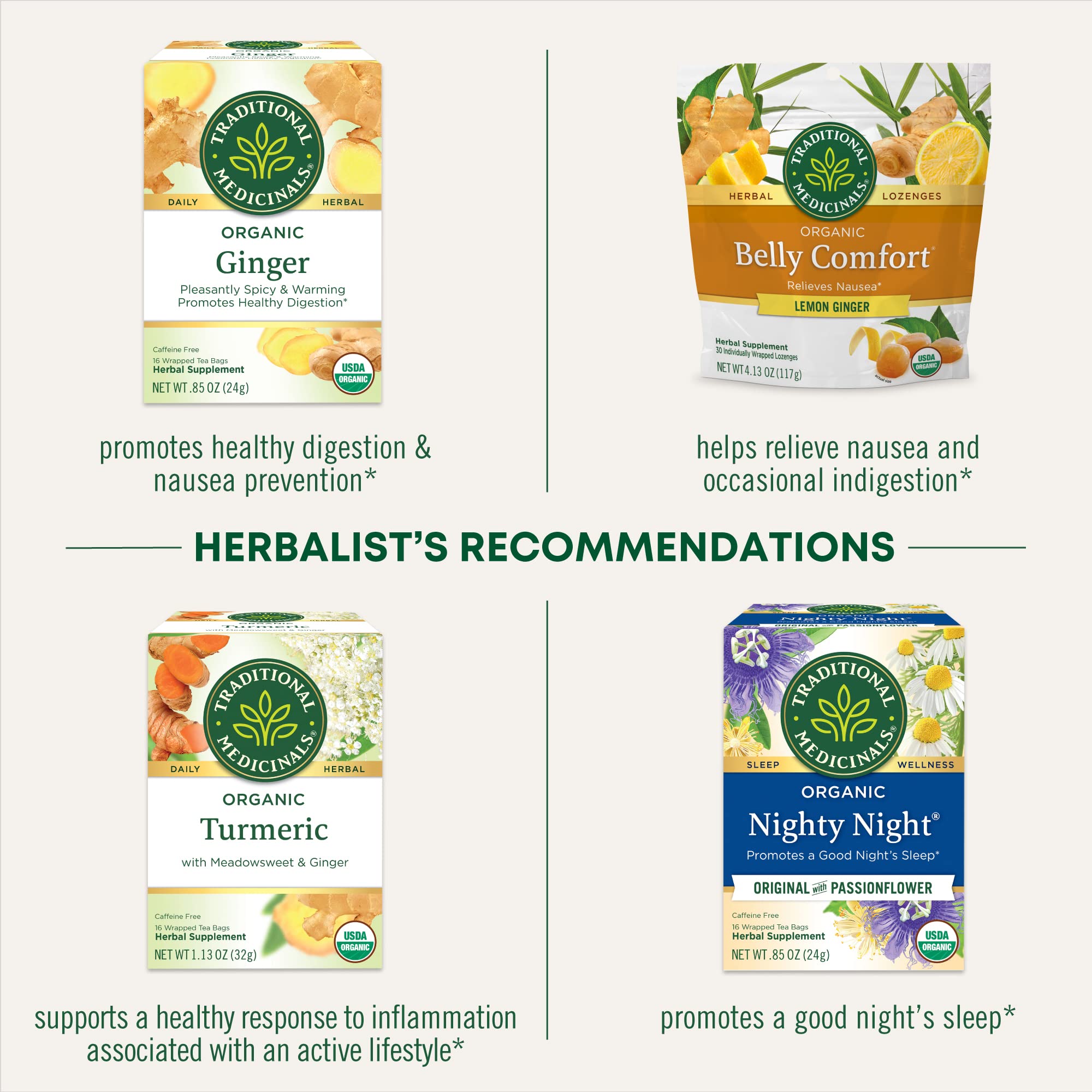 Traditional Medicinals Tea, Organic Ginger & Chamomile - Occasional Nausea & Indigestion Relief - Kosher, Non-GMO, Caffeine-Free - 16 Tea Bags - Image 6