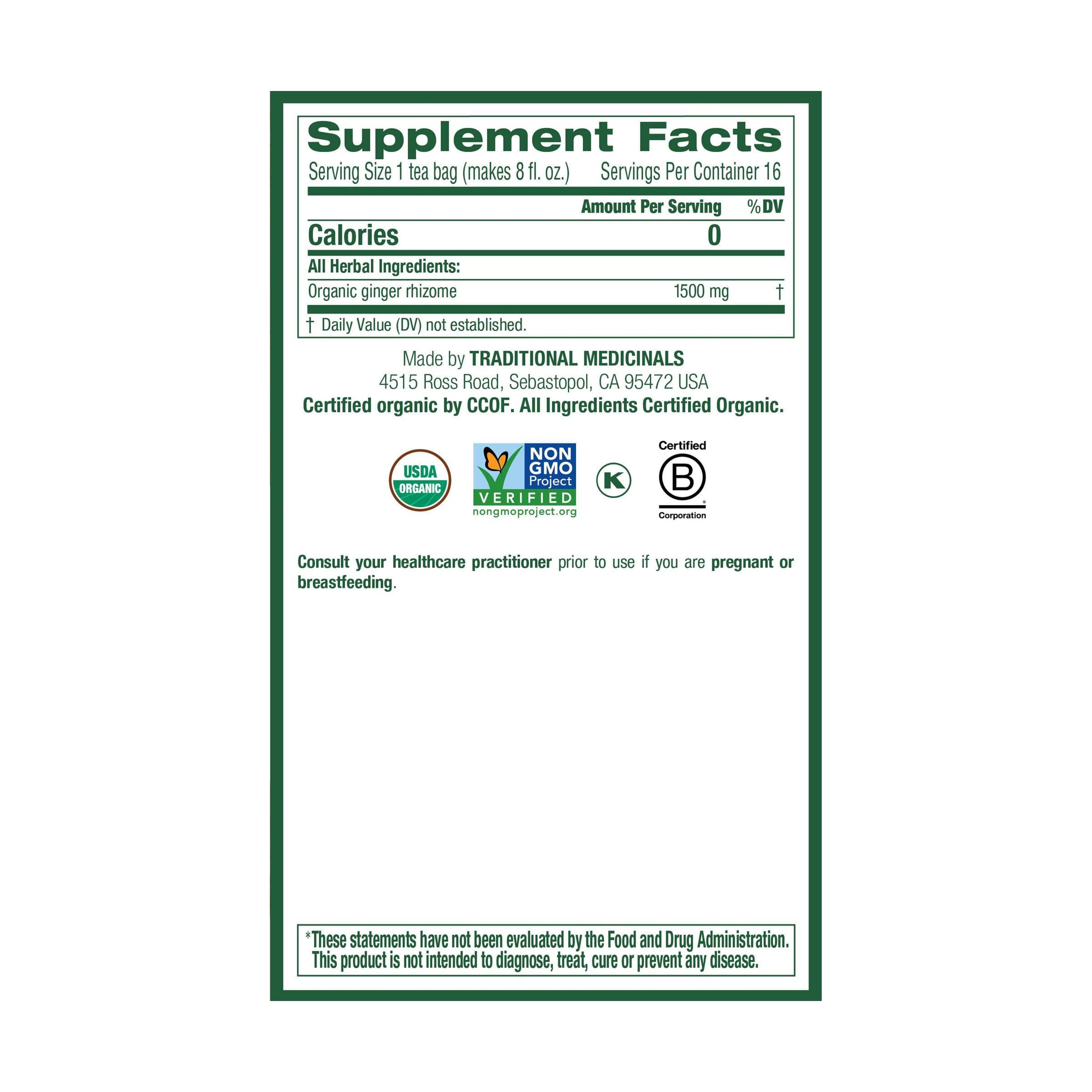 Traditional Medicinals Tea, Organic Ginger, Healthy Digestion, Pleasantly Spicy & Warming, 16 Tea Bags - Image 5