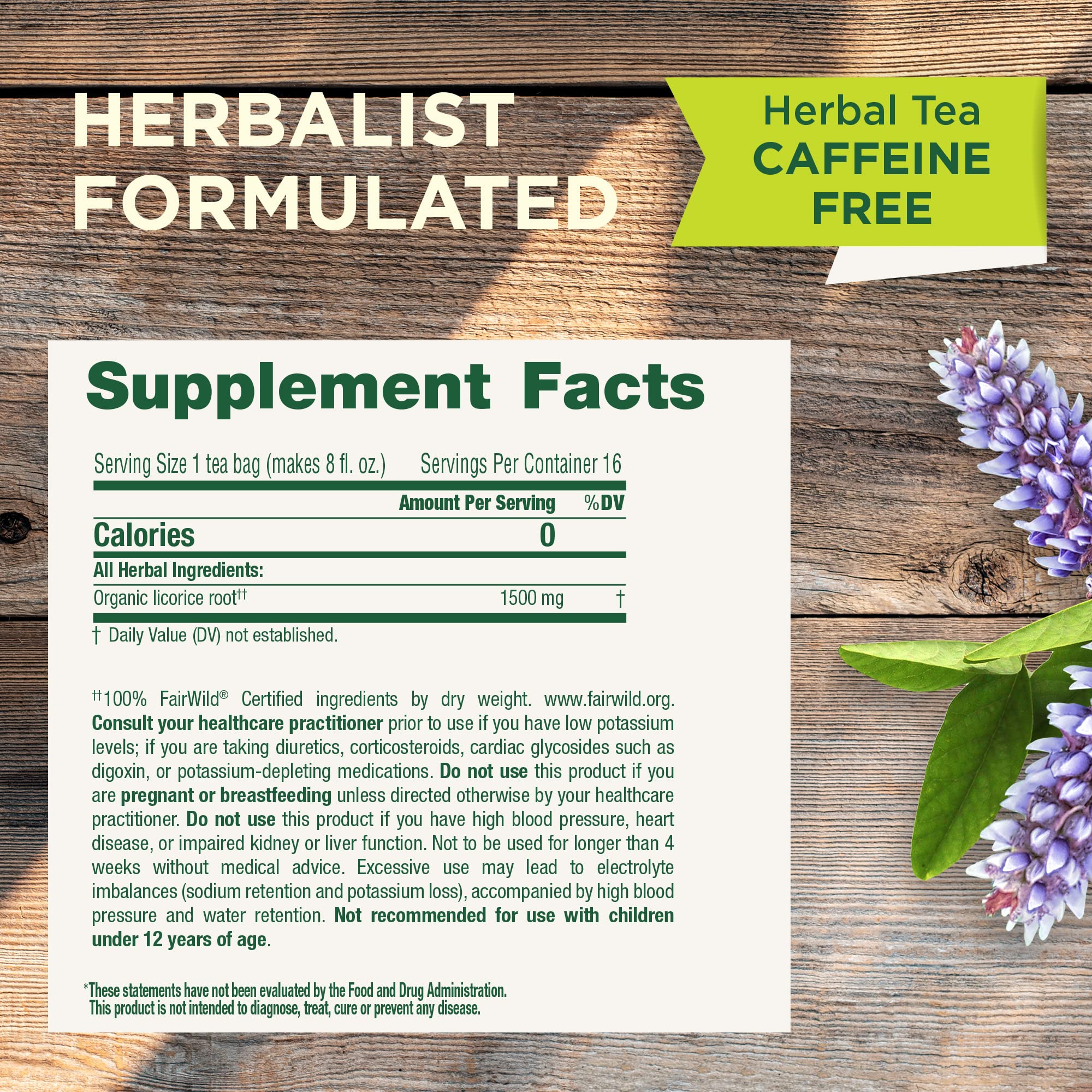 Traditional Medicinals Tea, Organic Licorice Root, Soothes the Digestive Tract & Promotes Respiratory Health - Kosher, Non-GMO, Caffeine-Free - 96 Tea Bags (6 Pack) - Image 5