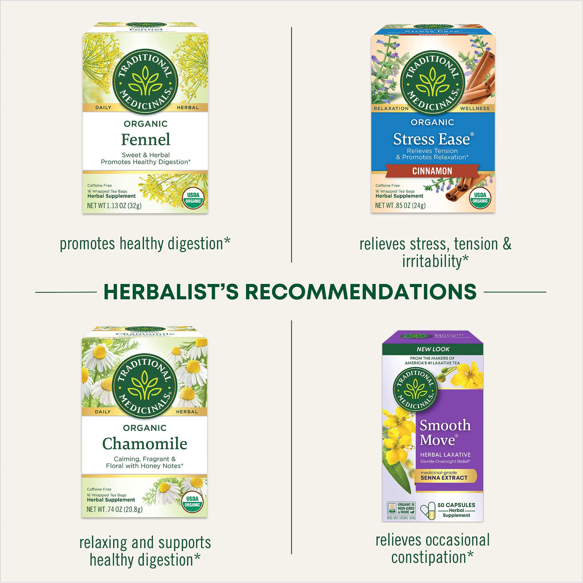 Traditional Medicinals Tea, Organic Smooth Move Chamomile, Relieves Occasional Constipation, Senna, 16 Tea Bags - Image 7