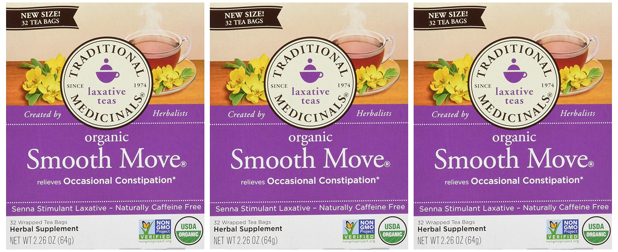Traditional Medicinals Tea, Organic Smooth Move, Relieves Occasional Constipation, Senna, 32 ct (Pack of 3) - Image 11