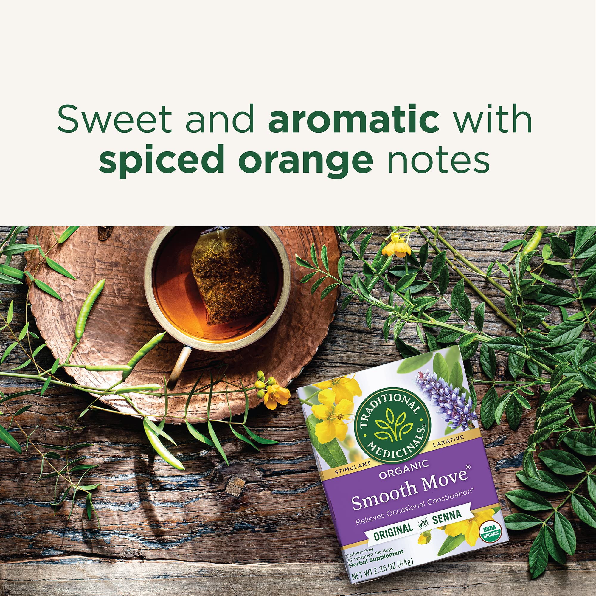 Traditional Medicinals Tea, Organic Smooth Move, Relieves Occasional Constipation, Senna, 32 ct (Pack of 3) - Image 5